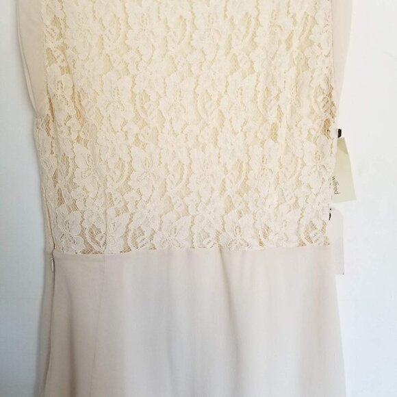 NEW Aritzia Wilfred Sablons 100% Silk Floral Lace Ivory Dress Size 6 - Picture 10 of 16